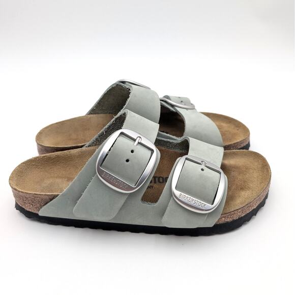 Birkenstock Arizona Big Buckle Nubuck Women's Sandals Sandcastle Size US5 EU36 - Picture 3 of 12